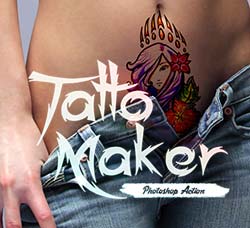 PS动作－纹身刺青：Tattoo Maker Photoshop Action